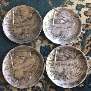 Hand made Set of 4 pewter cup bottom